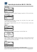 Preview for 16 page of Maico MA 25e Operating Instructions Manual