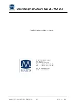 Preview for 25 page of Maico MA 25e Operating Instructions Manual