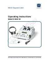 Preview for 1 page of Maico MA 53 Operating Instructions Manual