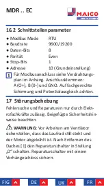 Preview for 55 page of Maico MDR 22 EC Mounting And Operating Instructions