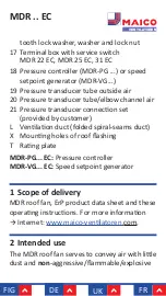 Preview for 64 page of Maico MDR 22 EC Mounting And Operating Instructions