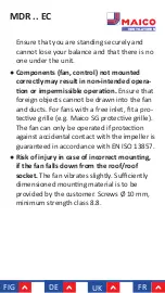 Preview for 71 page of Maico MDR 22 EC Mounting And Operating Instructions