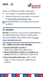 Preview for 107 page of Maico MDR 22 EC Mounting And Operating Instructions