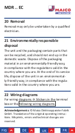 Preview for 112 page of Maico MDR 22 EC Mounting And Operating Instructions