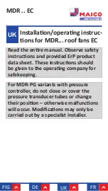Предварительный просмотр 61 страницы Maico MDR EC Series Mounting And Operating Instructions