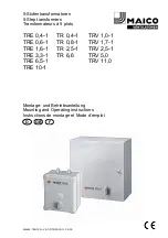 Maico TR 0,4-1 Mounting And Operating Instructions preview