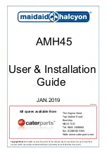 Предварительный просмотр 1 страницы Maidaid Halcyon AMH45 User'S Installation Manual