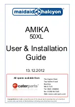 Maidaid Halcyon AMIKA 50XL User And Installation Manual preview