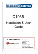 Предварительный просмотр 1 страницы Maidaid Halcyon C1035 Installation & User Manual