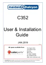 Preview for 1 page of Maidaid Halcyon C352 User'S Installation Manual