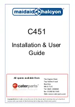 Предварительный просмотр 1 страницы Maidaid Halcyon c451 Installation & User Manual