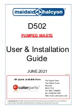 Preview for 1 page of Maidaid Halcyon D502 User'S Installation Manual