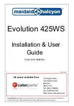 Maidaid Halcyon Evolution 425WS Installation & User Manual preview