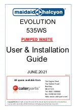 Maidaid Halcyon Evolution 535WS User'S Installation Manual preview