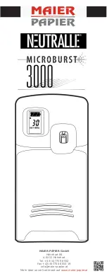 Preview for 11 page of MAIER-PAPIER NEUTRALLE MICROBURST 3000 Manual