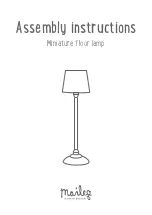 Maileg Miniature floor lamp Assembly Instructions preview