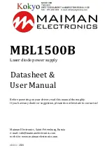 MAIMAN ELECTRONICS MBL1500B User Manual preview