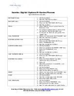 Preview for 1 page of Main Resource Isoetec Digial System M Series Quick Reference Manual