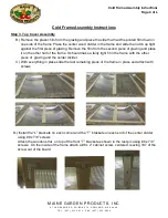 Предварительный просмотр 4 страницы MAINE GARDEN PRODUCTS Cold Frame Assembly Instructions Manual