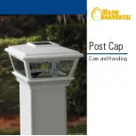 Maine Ornamental Post Cap Series Installation Instructions Manual предпросмотр