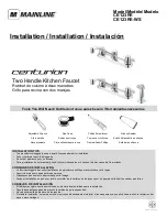 Предварительный просмотр 1 страницы MAINLINE Centurion CE123RE Installation Manual