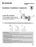 Предварительный просмотр 1 страницы MAINLINE centurion CE225E Installation Manual