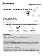 MAINLINE centurion CE422175 Installation Manual предпросмотр