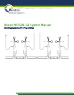 MAINLINE Kleiss MCS120-24 System Manual preview