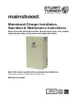 Mainsboost Charger MBC 100SV Installation, Operation & Maintenance Instructions Manual предпросмотр