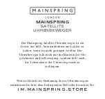 Preview for 10 page of MAINSPRING NUBEO X Instruction Manual