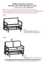 Предварительный просмотр 7 страницы Mainstays Moss Falls Patio Glider Loveseat MSD128059664019 Assembly Instructions Manual