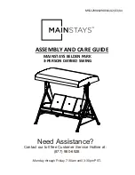 Предварительный просмотр 1 страницы Mainstays MSS129900298041 Assembly And Care Manual