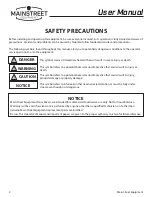 Preview for 2 page of Mainstreet Equipment 541GMIX10 User Manual