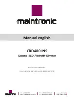 Preview for 1 page of Maintronic Casambi CRD400 INS Manual