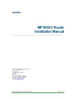 Maipu MP1800-3 Installation Manual предпросмотр