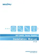 Предварительный просмотр 1 страницы Maipu MP1800X-40 Installation Manual