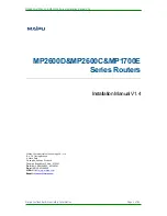 Preview for 1 page of Maipu MP2600C Series Installation Manual