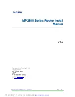 Preview for 1 page of Maipu MP2800 Series Installation Manual