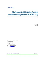 Preview for 1 page of Maipu MyPower S4100 Series Install Manual