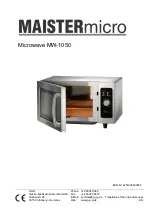 Предварительный просмотр 13 страницы MAISTERmicro MW-1050 Translation Of The Original Manual