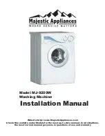 Предварительный просмотр 1 страницы Majestic Appliances MJ-9200W Installation Manual