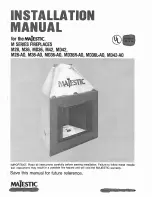 Preview for 1 page of Majestic fireplaces D36R-A0 Installation Manual