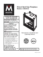 Preview for 1 page of Majestic fireplaces DVB4136 Homeowner'S Installation And Operating Instructions Manual