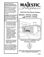 Preview for 3 page of Majestic fireplaces UVC36 Homeowner'S Installation And Operating Manual