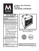 Majestic Al Fresco ODGSR36A Homeowner'S Installation And Operating Manual preview