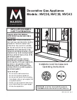 Preview for 1 page of Majestic NVC36 Installation And Homeowners Operating Instructions