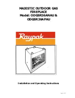 Majestic ODGSR36ANAU Installation And Operating Instructions Manual preview