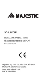 Preview for 22 page of Majestic SDA 8071R Instruction Manual