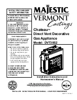 Majestic Vermont Castings Chateau DVT38S2 Installation Instructions And Homeowner'S Manual preview