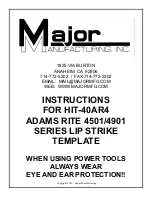 Major Manufacturing ADAMS RITE 4501 Series Instructions Manual preview